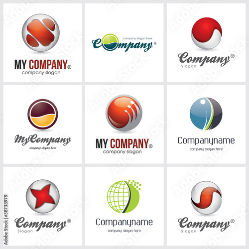 Set of Corporate Vector Logo © creadib