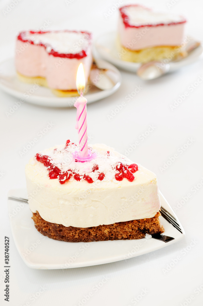 Cake with a candle Cake with a candle