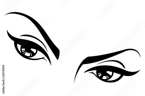 Sexy Vector Female Eyes Three