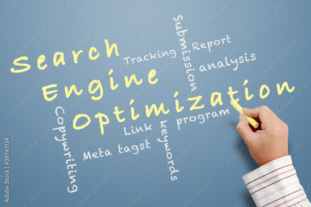 SEO written on chalkboard SEO written on chalkboard