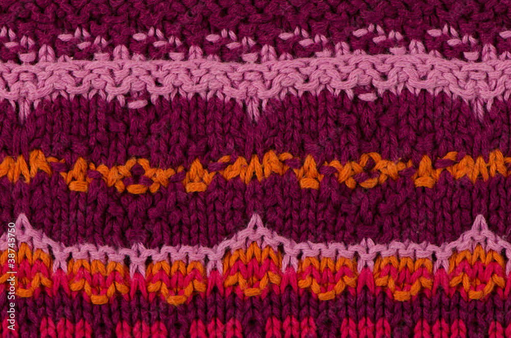 Striped knitted texture