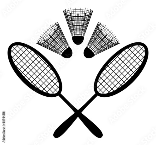 Equipment for the badminton, silhouette