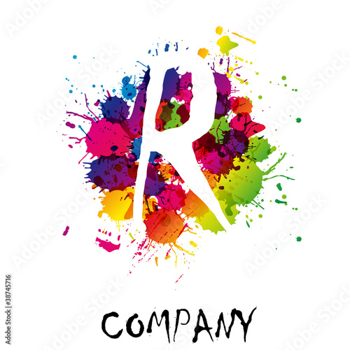 Splash Logo letter R # Vector