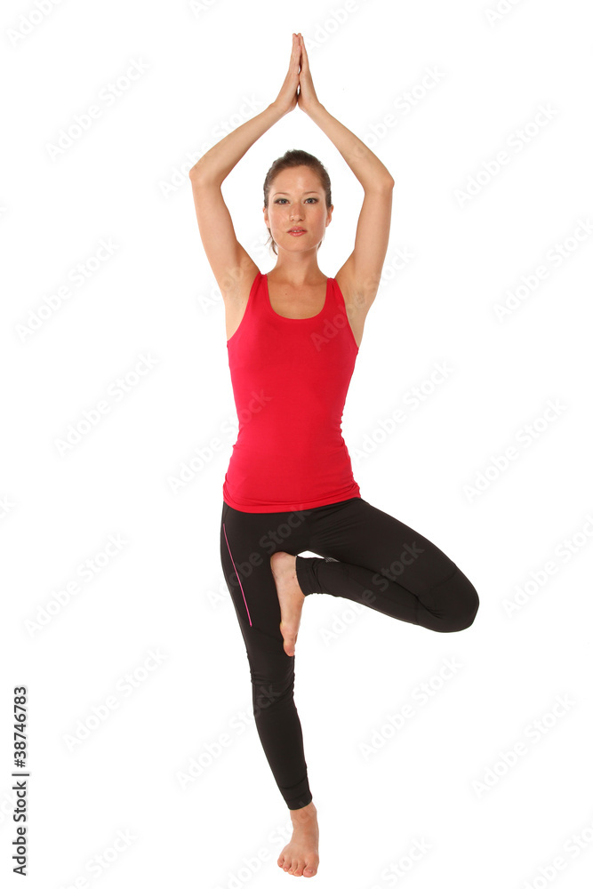 Frau beim Yoga Frau beim Yoga