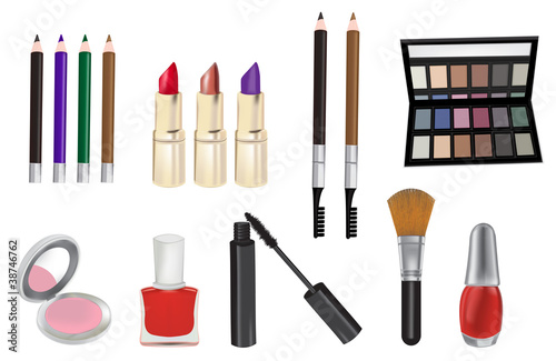 Make up and cosmetics  illustration