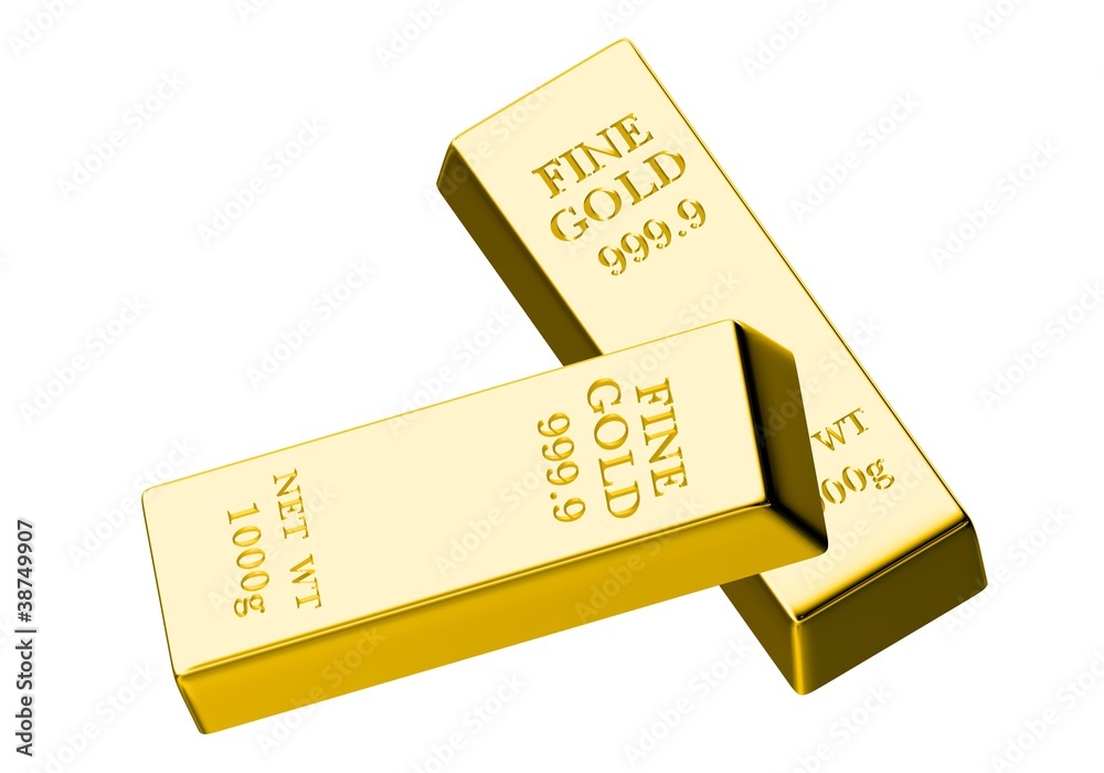 Gold Bar isolated on white background Gold Bar isolated on white background