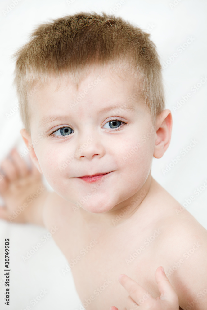 bright closeup portrait of adorable baby bright closeup portrait of adorable baby