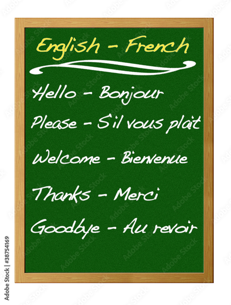 Dictionary english - french.