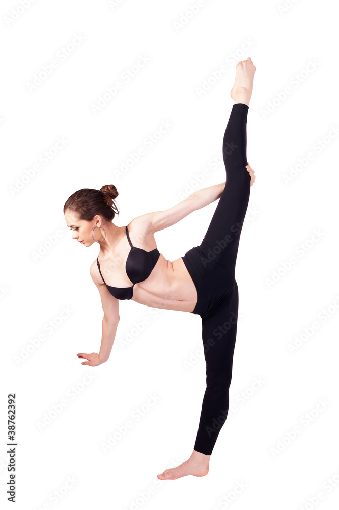 Flexible girl. Stretching.