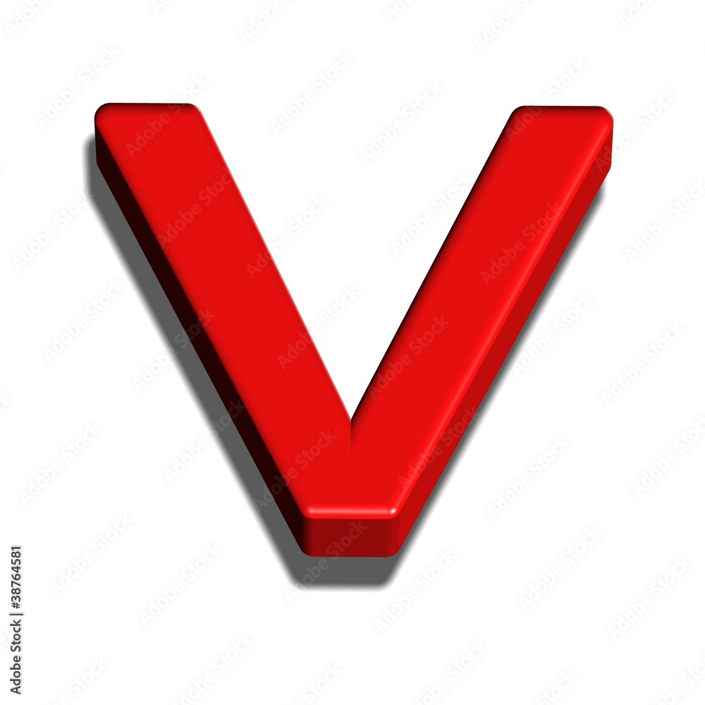 3D LETTERA V 3D LETTERA V