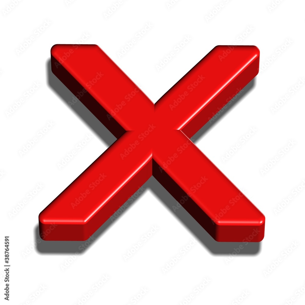Fototapeta premium 3d lettera X