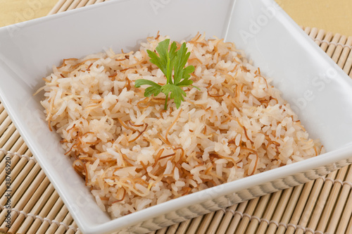Jantar prato árabe arroz
