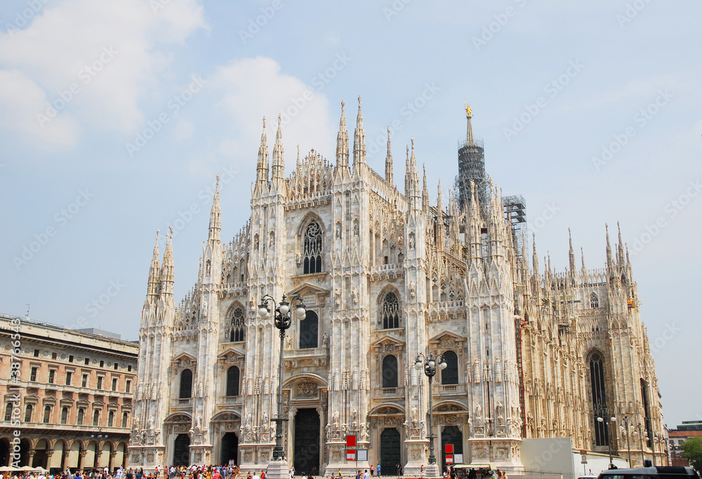 The  Milan cathedral, known as Duomo