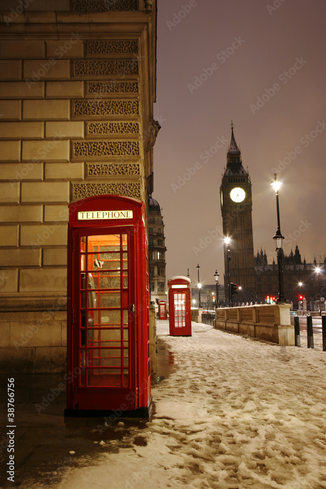 London Telephone Booth and Big Ben