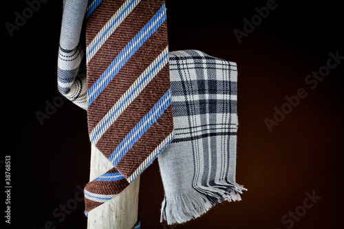 Canvas Print cravat and scarf for man