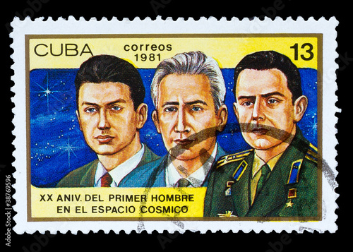 CUBA - CIRCA 1981: A stamp printed in CUBA, 20th anniversary of