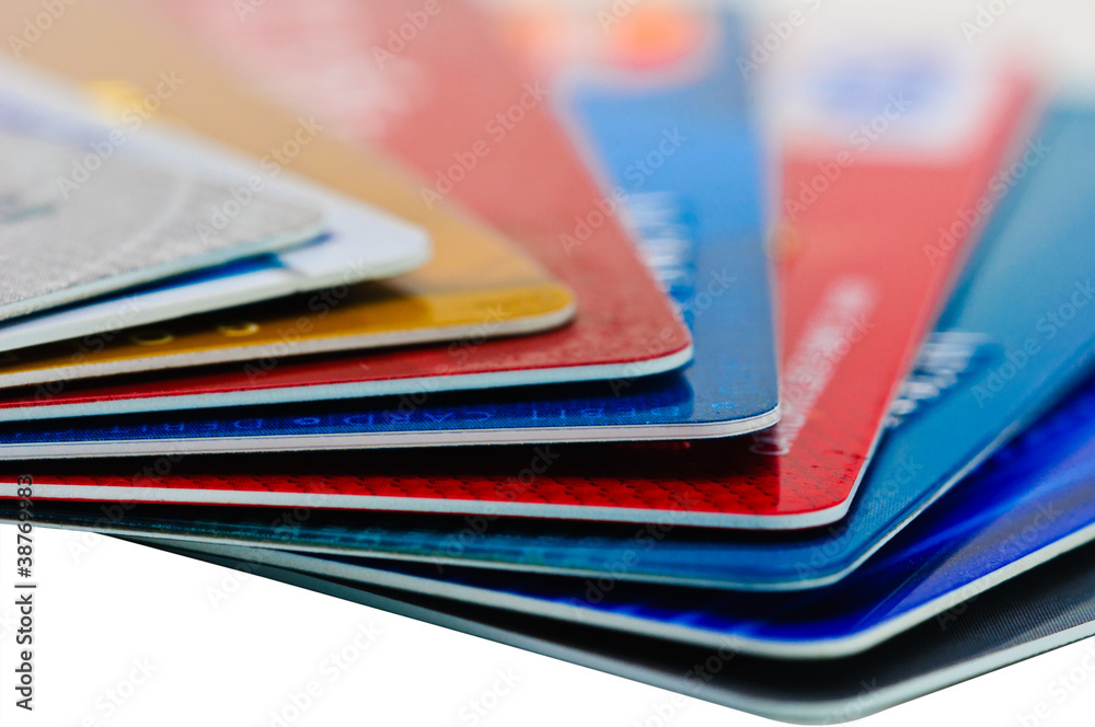 Credit cards and pen as a background. Credit cards and pen as a background.