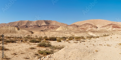Desert landscape near Makhtesh Gadol in Israel