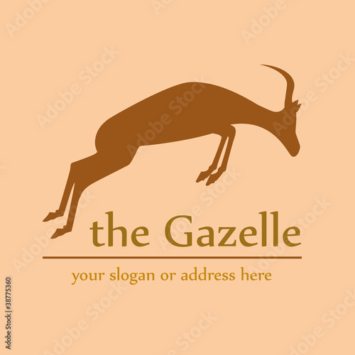 Logo gazelle in Africa # Vector
