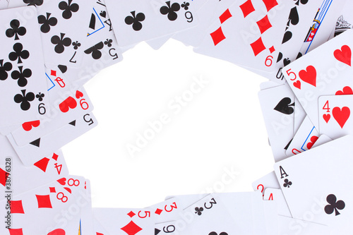 Cards isolated on white