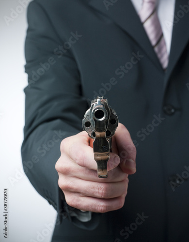businessman ready to shoot