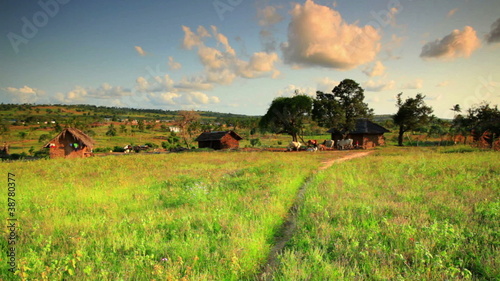 Village in Kenya north of Mombassa. photo