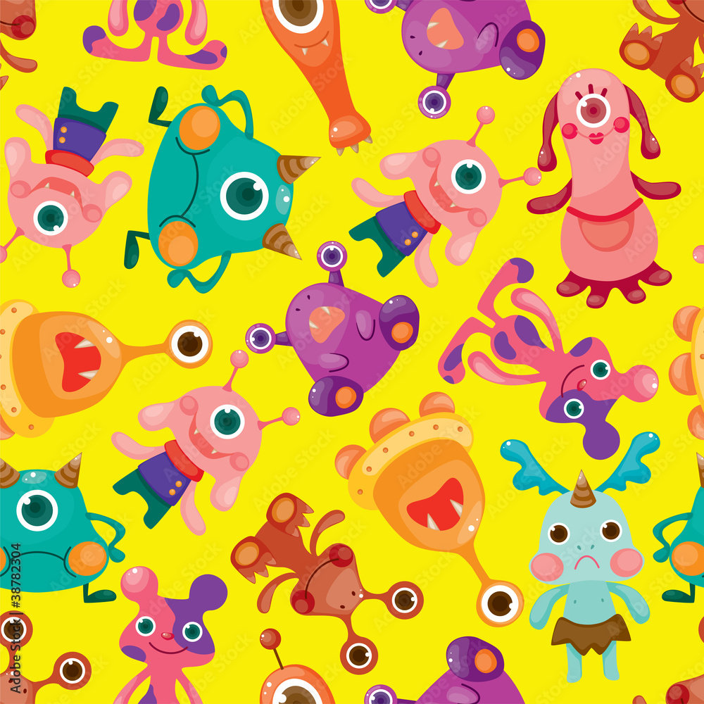 seamless monster pattern