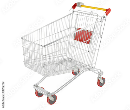 Shopping cart with outline clipping path