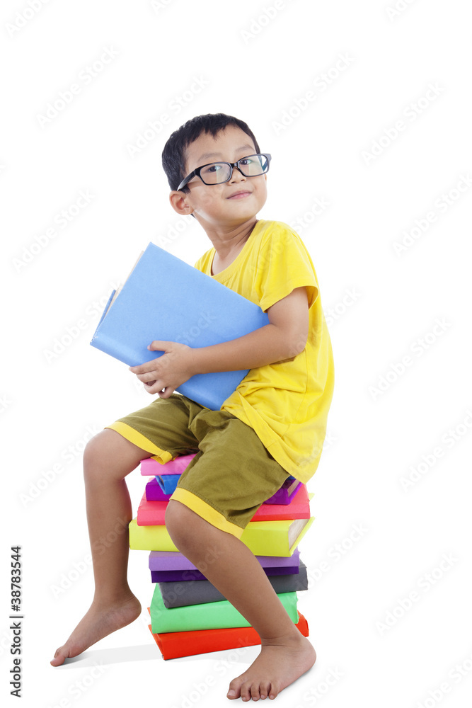 Smart Asian Boy with books Smart Asian Boy with books