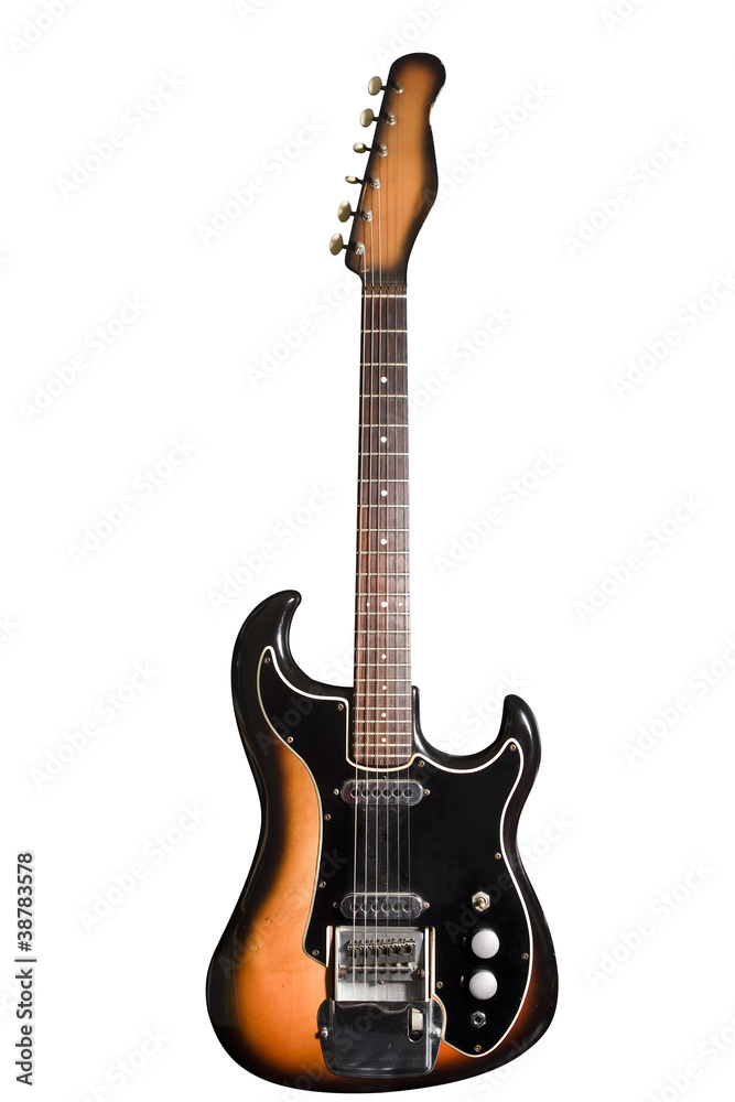 Obraz premium Electric guitar isolated on white with clipping path