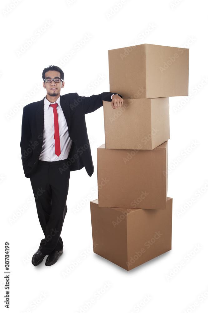Business moving isolated on white Business moving isolated on white