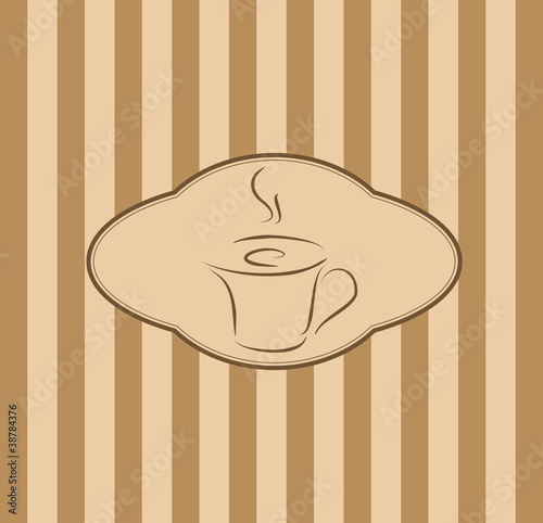 coffee background - stylized image. Illustration