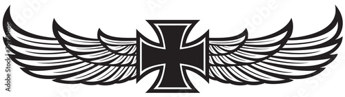 cross and wings
