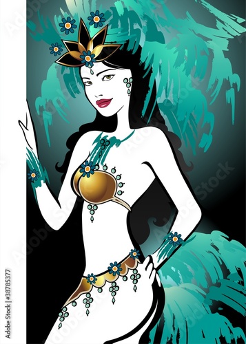 Brazilian dancer Turquoise