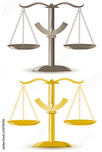 justice scale vector illustration