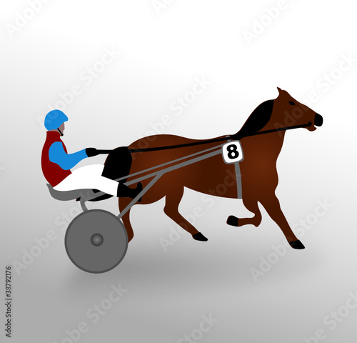 cheval trot attelé
