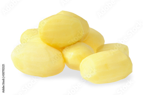 Fresh peeled potatoes