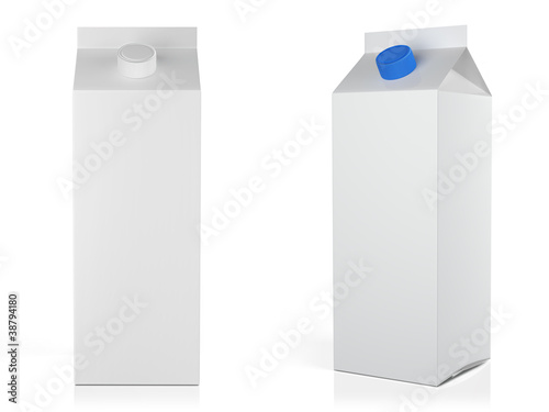 white blank milk box