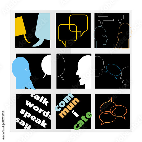 communication concept icons