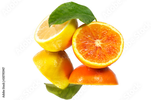 fresh lemon and orange fruits