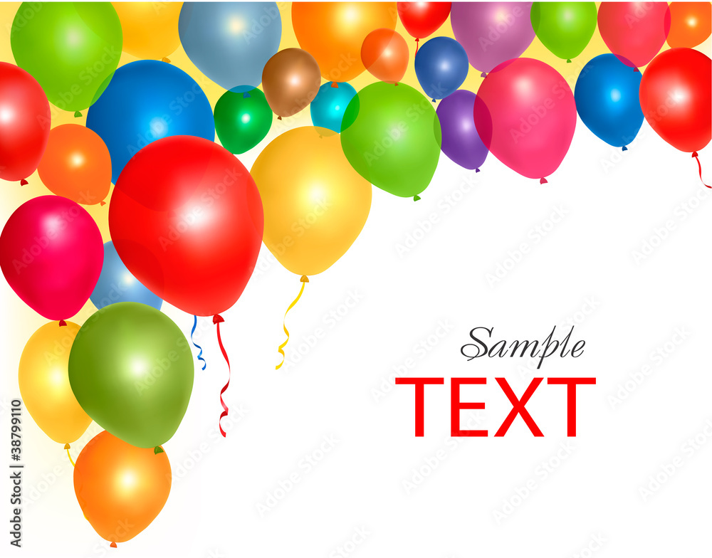 Balloons frame composition. Vector Balloons frame composition. Vector