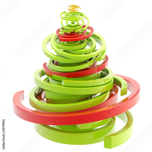 Abstract twirly glossy chri...