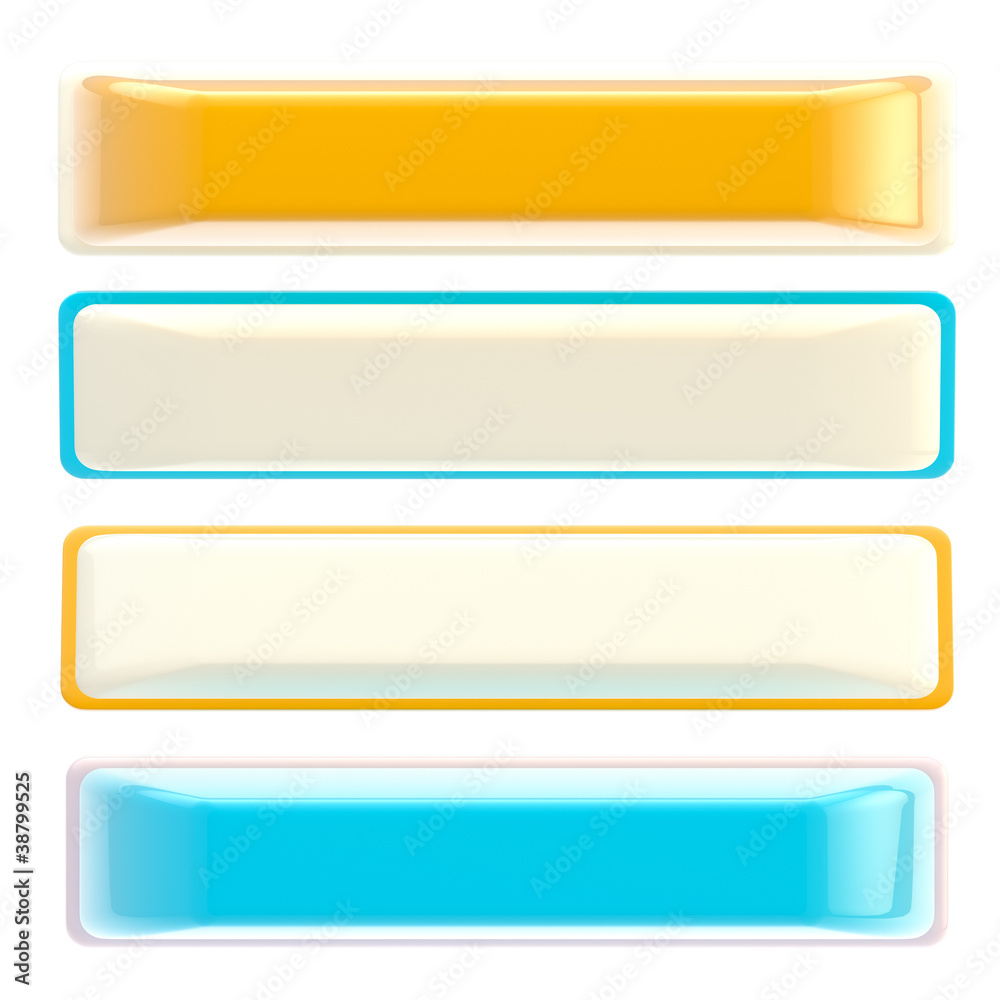 Set of four blank design template banner buttons Set of four blank design template banner buttons