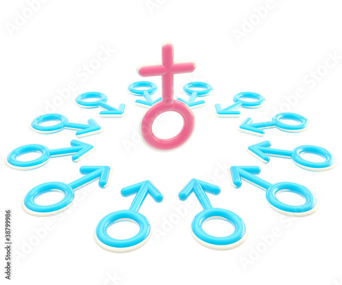 Female sign surrounded with...