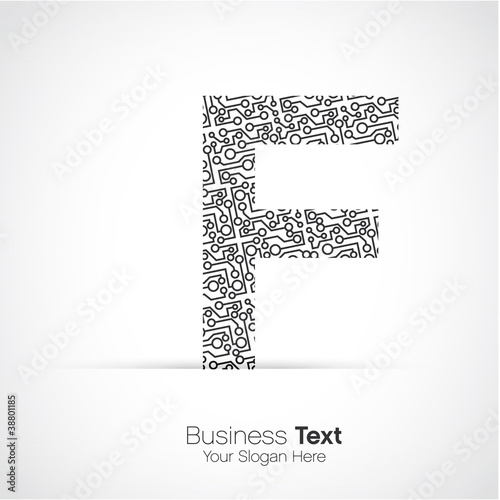 lettre F, circuit informatique
