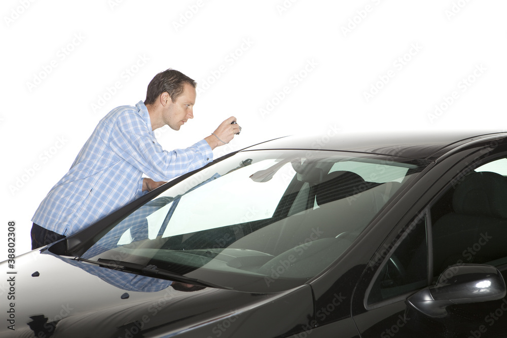 Insurance claim, expert at work Insurance claim, expert at work