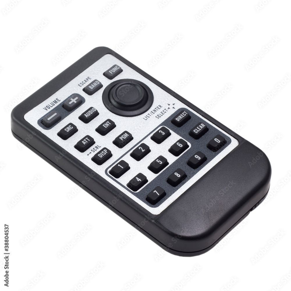 tv remote control car radio from isolated tv remote control car radio from isolated