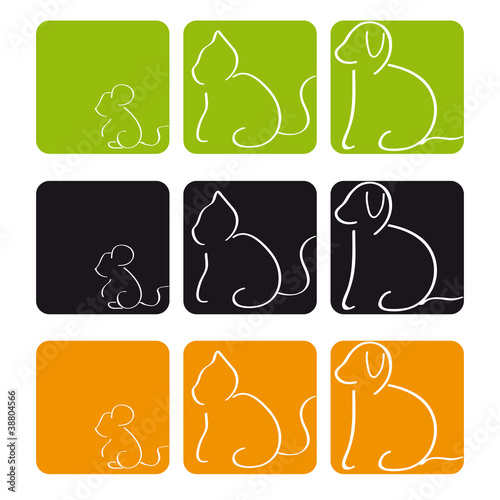 Hund Katze Maus Quadrat