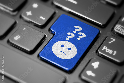Plakat Confused User Button