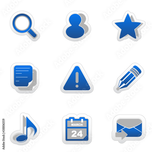 Pack de iconos azules tipo android